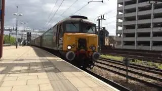 DRS 57307 leads 57309 arrives into Leeds on a York to Leeds via Blea Moor and York Northern Belle