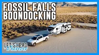 CALIFORNIA FREE CAMPING  | BOONDOCKING at FOSSIL FALLS DRY LAKE BED
