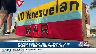 Protesters gather at Jones Park over US strikes on Venezuela