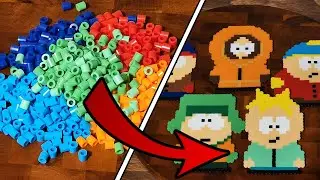 Kyle, Stan, Cartman, Kenny & Butters as Perler Beads?! #southpark