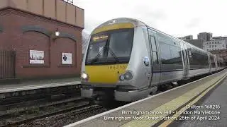 Chiltern 4-car Class 168 at Birmingham Moor Street