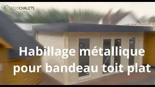 Habillage métallique bandeau abri toit plat Tendille