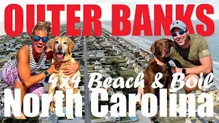 OUTER BANKS VLOG: Pet Friendly Road Trip OBX 4wd Beach Vacation Seafood Boil & Traveling with a Dog