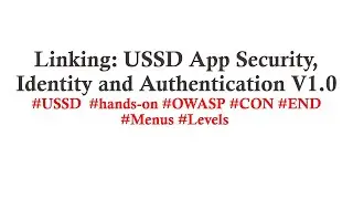 Linking: USSD App Security, Identity and Authentication V1.0, Ep04