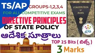DIRECTIVE PRINCIPLES OF STATE POLICY | INDIAN POLITY | TS/AP GROUPS-1,2,3,4 | POLICE | BANKING |