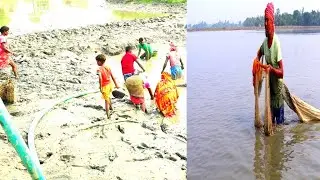 Village People Fish Catching & Farming Business In India || Clips On