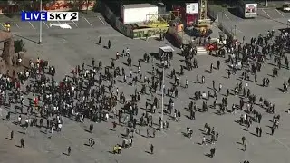 Hundreds of fans gather at NRG Park ahead of Astroworld Festival