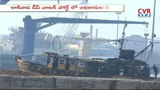 Two Cranes Collapse in Kakinada Deep Water Port | 1Lost Lfe,10 injured | CVR News