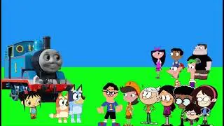 Thomas & Kai lan introducing Bluey and Bingo to Jc & his Special Friends 