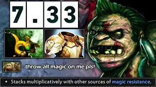 NEW BROKEN FOUND!! Imba Magic Resistance Pudge in 7.33b | Genius Pudge