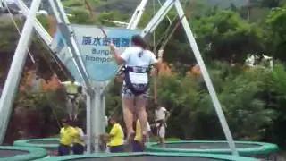 Margarita doing bungee trampolin