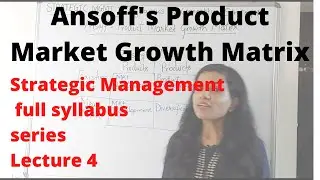ANSOFF'S PRODUCT MARKET GROWTH MATRIX | CA INTER STRATEGIC MANAGEMENT | FULL SYLLABUS VIDEO SERIES