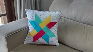 Capa de almofada em Patchwork ❤️ super fácil vocês vão gostar, passo a passo.