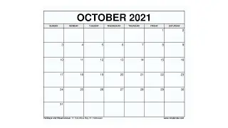 Printable October 2021 Calendar Templates with Holidays - VL Calendar