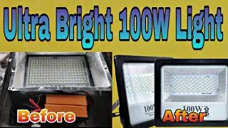 100 Watt 230V AC Ultra Slim Waterproof LED Flood Light with Pure Cool White Focus & ECO Body #viral