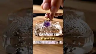 Crystal BREAD ASMR AI #ai #oddlysatisfying #glasscutting #asmr #glass #bread #amethyst