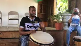 Taller de bomba en COPI. Llamada a los ritmos de la bomba.