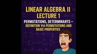 Linear Algebra II Lecture 1: Permutations, Determinants: Definition via Permutations and Properties