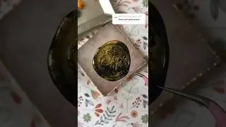 Gold and black like a burnt effect #aesthetic #diy #relaxing #craft #satisfying #seal #art #colors