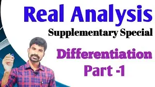Real Analysis || Differentiation part-1 || Degree Mathematics
