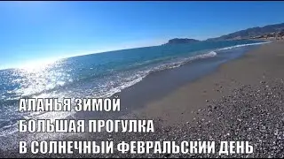 СОЛНЕЧНАЯ АЛАНЬЯ В ФЕВРАЛЕ ПРОГУЛКА ОТ ПЛЯЖЕЙ У ДИМЧАЙ ДО ОТЕЛЯ АНАНАС