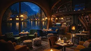 Rainy Jazz Caf&eacute; at Night ☕ Cozy Piano for Work, Study & Relax