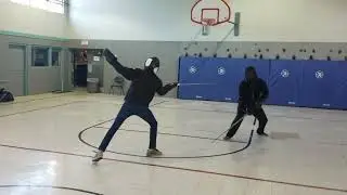 Small sword vs. Longsword Sparring - HEMA - Nat & Will