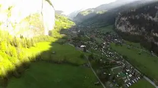 Wing Suit BASE jump from High Nose in Lauterbrunnen Switzerland