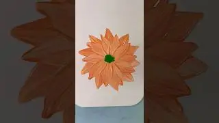 OneStroke Flower Painting Tutorial/ Acrylic on Paper #art #painting #shorts