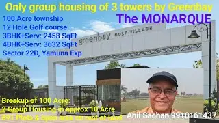 The MONARQUE: Luxury Apartment within 100 acre Golf centric township at Yamuna Exp-way 📞9910161437