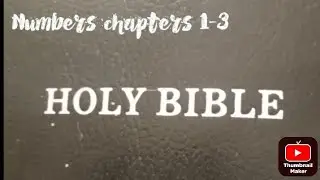 Reading the Bible daily pt 25. Numbers chapters 1-3