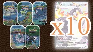pokemon tcg shining fates charizard vmax chase 10 tins!