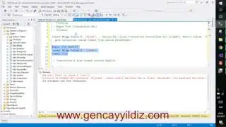 120-) T-SQL Transaction Tanımlama