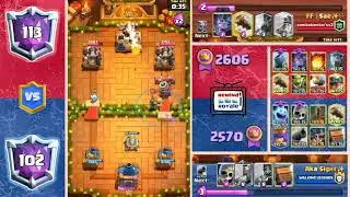 ARCHER QUEEN ROYAL HOGS EARTHQUAKE VS ICE WIZARD MINER MORTAR BAIT #clashroyale