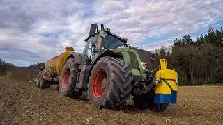G&uuml;lle fahren + Eggen 2017 Fendt 826 Vario und Fendt 817 Vario