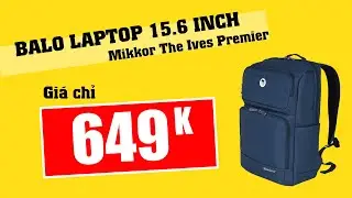 Balo laptop 15.6 inch Mikkor The Ives Premier (Navy), balo laptop ch&iacute;nh h&atilde;ng #quytinhtuy