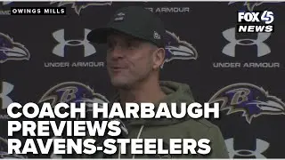 Coach John Harbaugh speaks ahead of Ravens-Steelers matchup