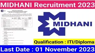 MIDHANI Recruitment 2023 | Freshers | JOT, SOT | 54 Posts नई भर्ती