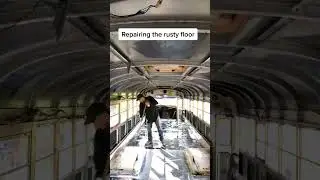 Rusty bus transformation #skoolieconversion #tinyhome #restore