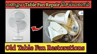 TABLE FAN REPAIRING | How to Repair old table fan #fan #table #tablefan #tablefanrepair #techviji 
