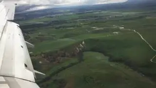 Landing and Taxi at Melbourne Airport, Victoria, Australia - 1st September, 2016