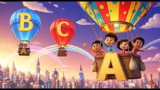 ABC Balloon Ride Over the City 🎈🏙️🔤 | Alphabet Song for Kids | Learn ABC with Balloons