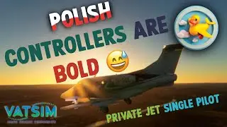 Private jet operations in Poland with ATC (Vatsim) - Phenom 100 - MSFS