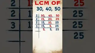 LCM of 30, 40, 50,  / #shorts / #maths  / #publicmaths  / #lcm_and_hcf  / #lcm #hcf