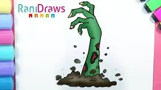 Cómo dibujar una MANO ZOMBIE - Dibujos de Halloween Fáciles