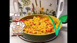 Bulgur/Couscous with vegetables (Easy,Fast,Tasty,Vegetarian,Cheap, Lunch&Dinner)