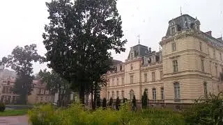Rain. Lviv. Potots'ky's Palace. Backyard