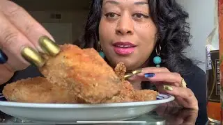 Eating Fried Chicken Wings and chit chat