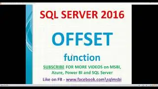 Offset in SQL Server | skip records in sql server
