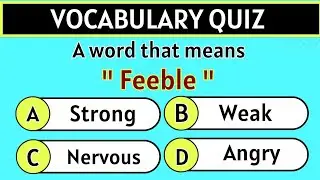 Vocabulary Quiz Challenge || Can you Score 15/15 Challenge #5